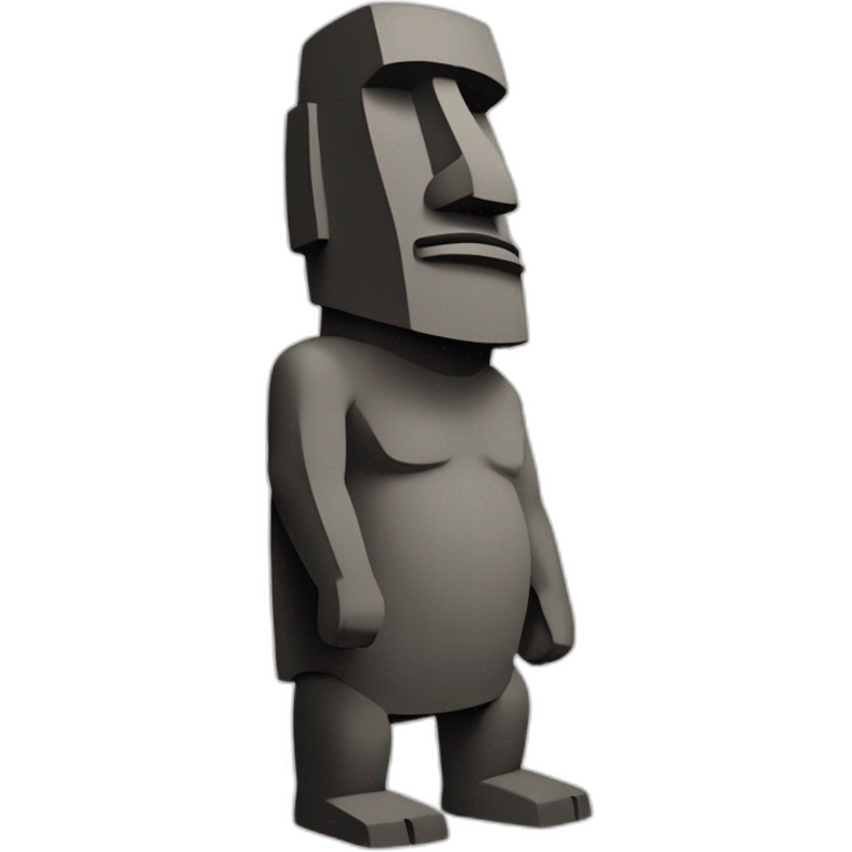 moai doing a jig emoji