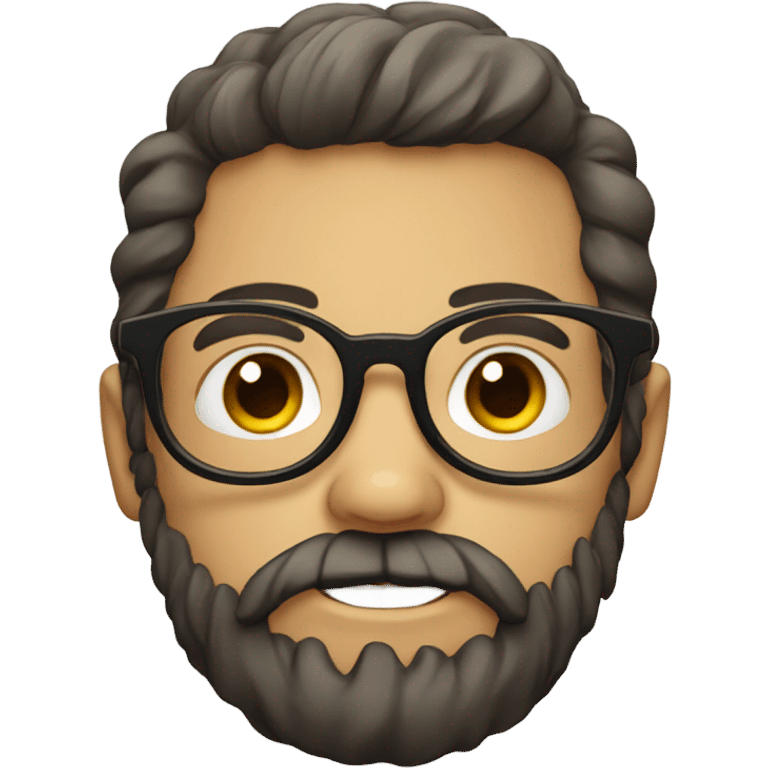 bearded boy with glasses portrait emoji