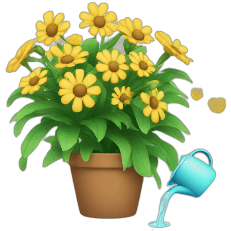 watering flowers emoji