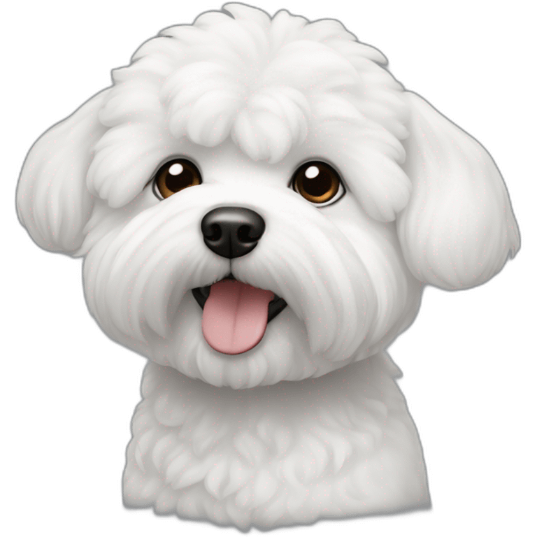 bichon-havanais-black-half-white-head emoji