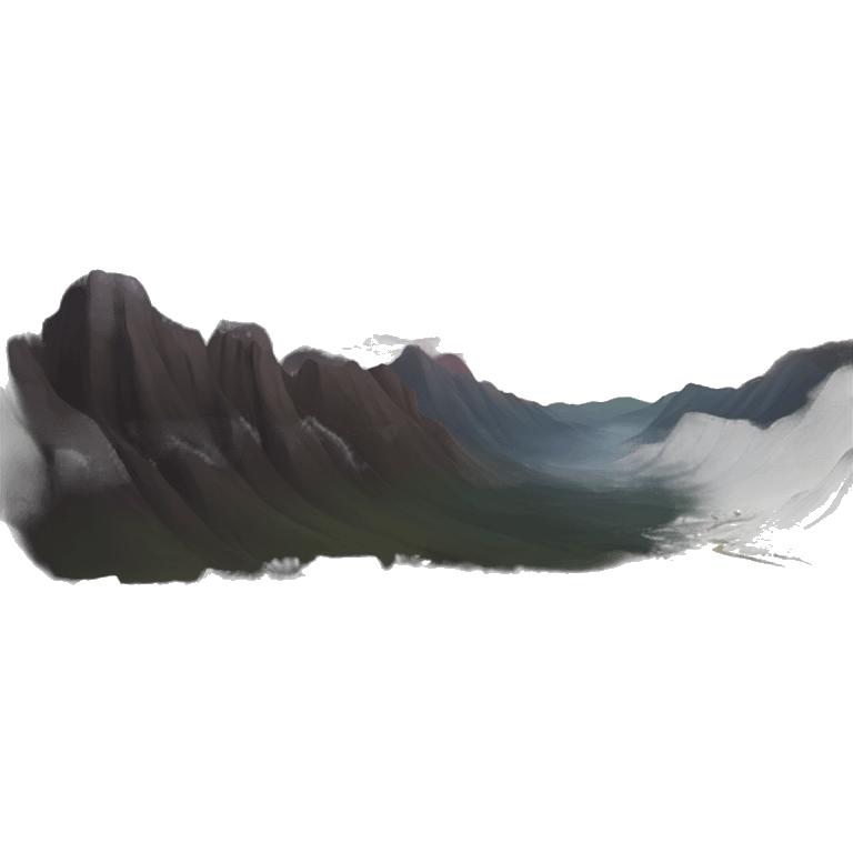 town in a valley between mountains at nighttime  emoji