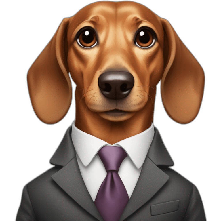 dachshund in suit emoji