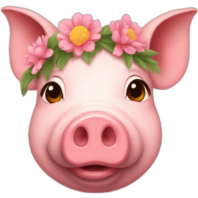 pig-with-flower-crown emoji