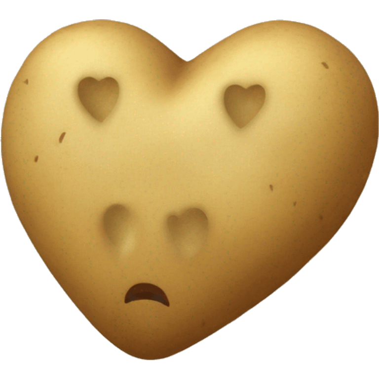 beige heart with potatoes emoji