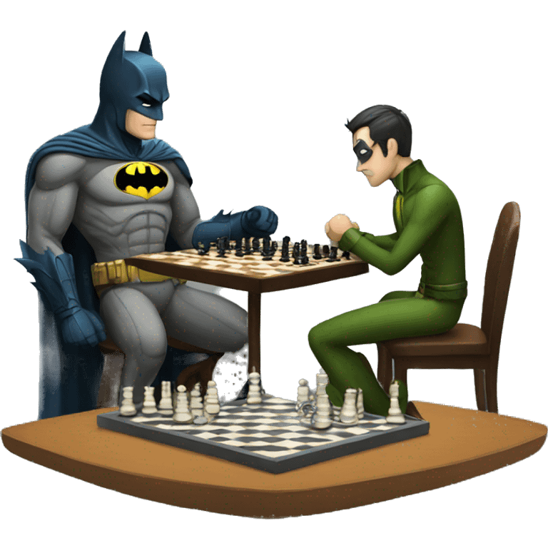 Batman playing chess emoji