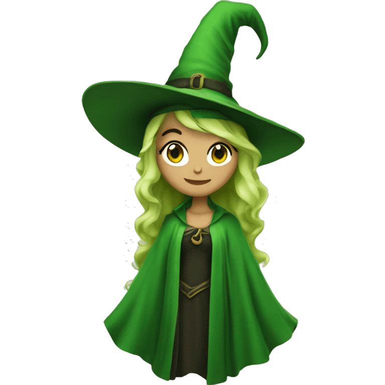 green beautiful witch emoji