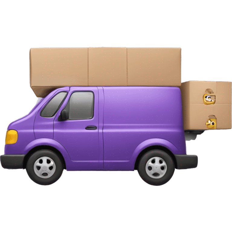 Delivery car with violet accents emoji