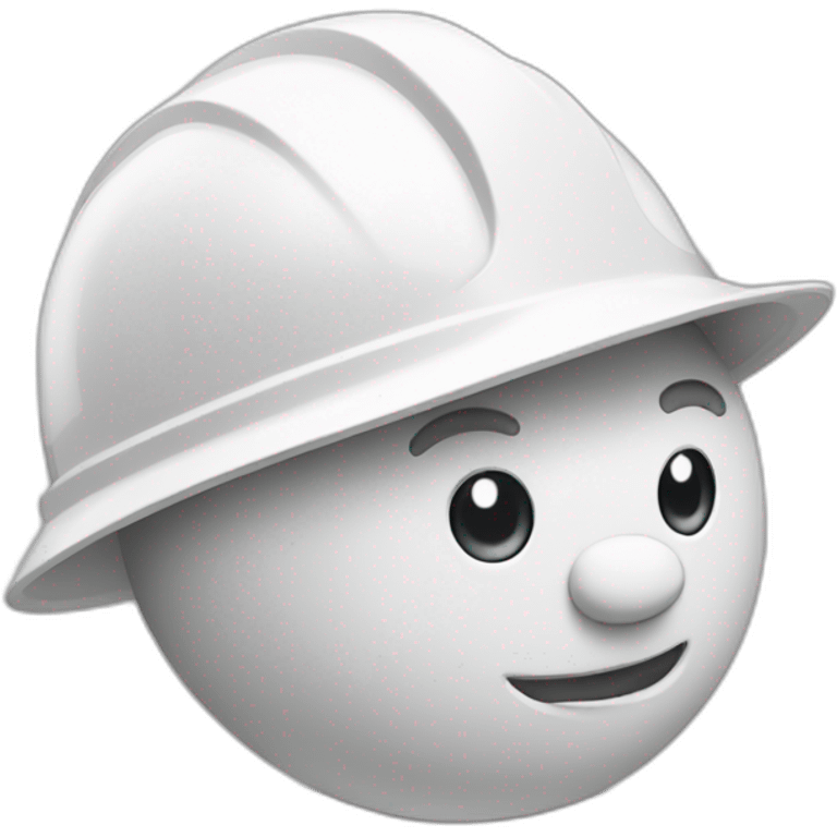 construction white hard hat helmet, gaggles emoji