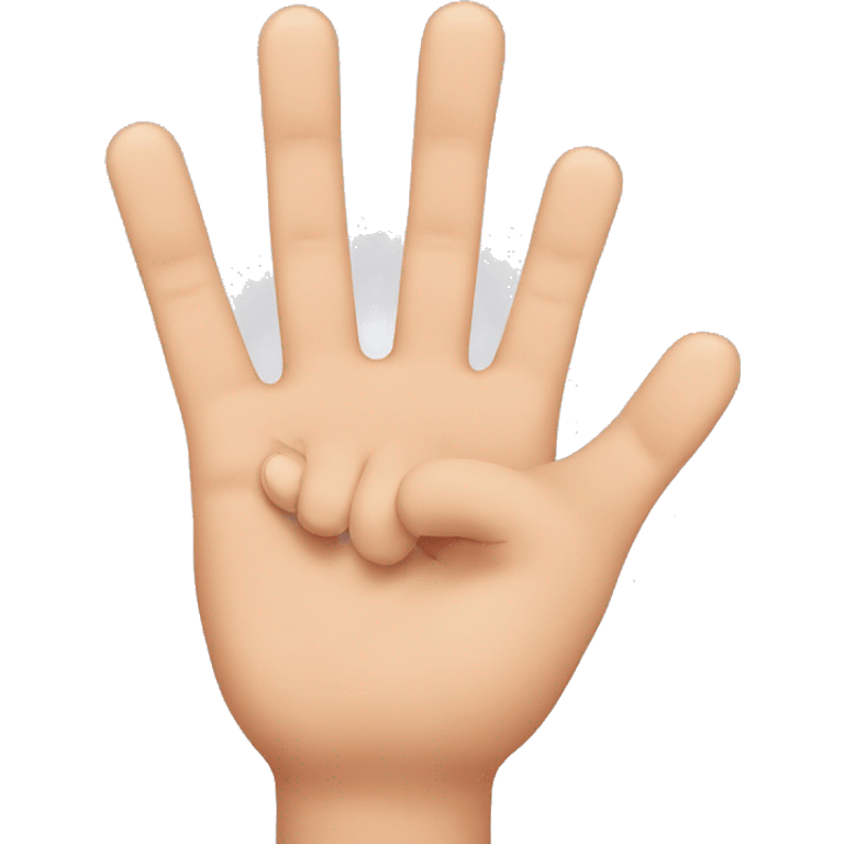 Three fingers in horizzontal  emoji