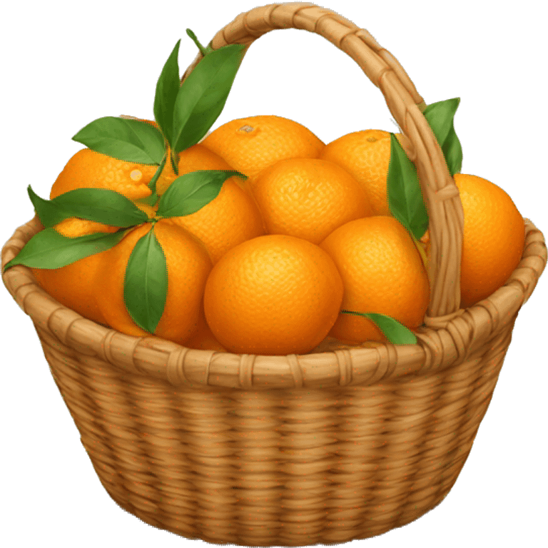 basket with oranges emoji