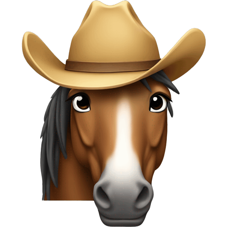 Horse with cowboy hat emoji