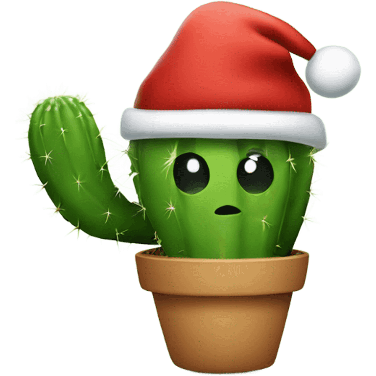 Cactus with Santa Hat emoji