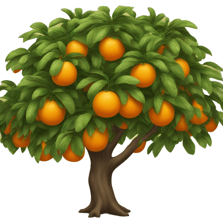 Beautiful orange tree emoji