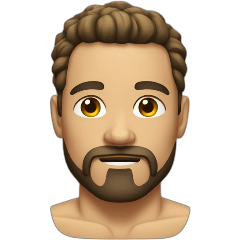 muscular man with a modern goatee emoji