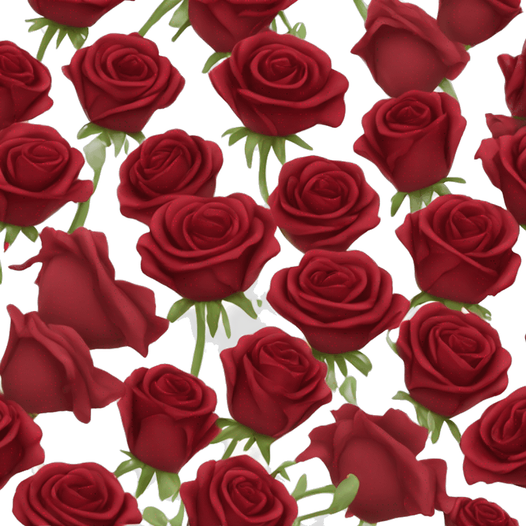 Bouquet of red roses in a burgundy package emoji