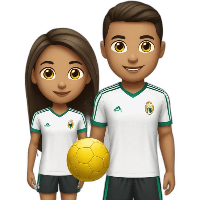 Fille de 10 ans jouer au foot avec Ronaldo emoji