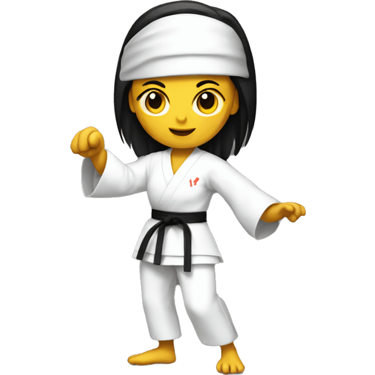 karate girl chicken emoji