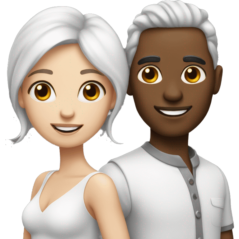 white skin couple emoji