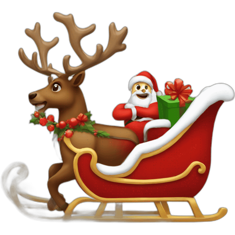 sleigh christmas emoji