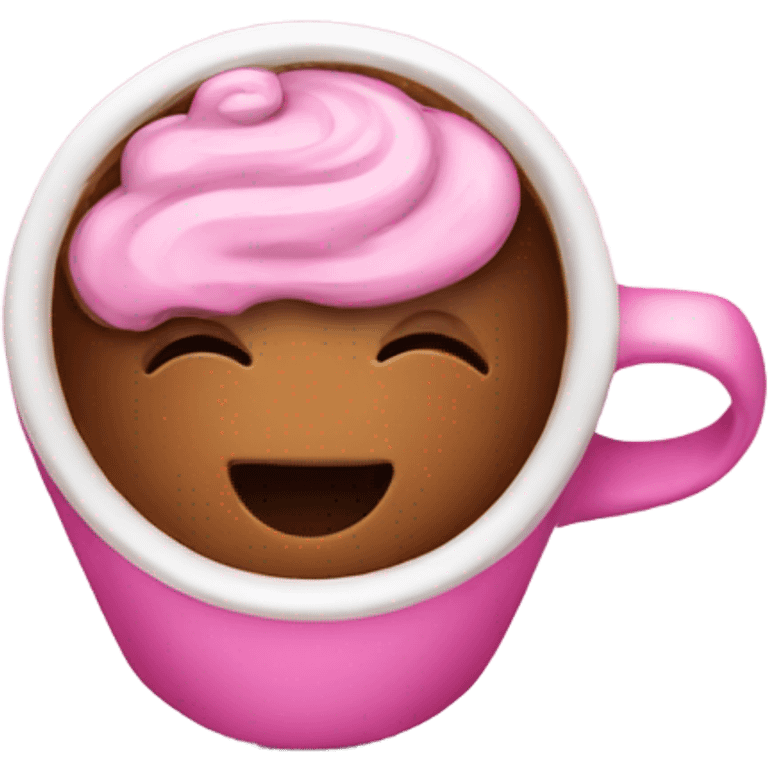 Pink coffee emoji