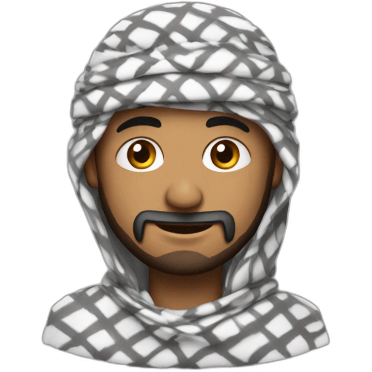 arabic man with keffiyeh wrapped on his head emoji