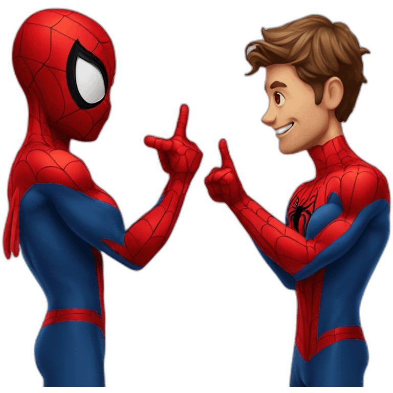 spiderman pointing at spiderman emoji