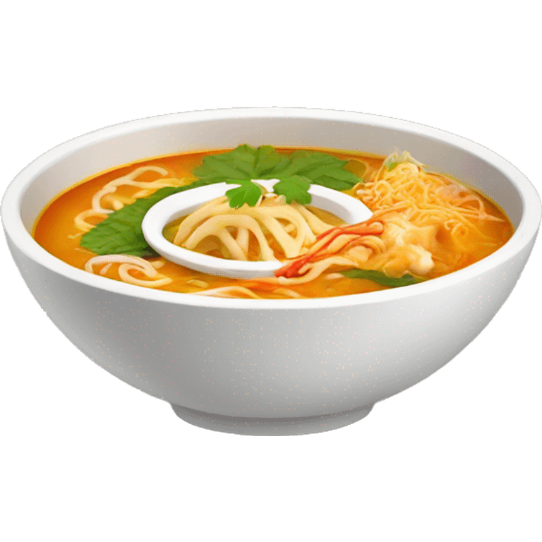 A bowl of laksa soup  emoji