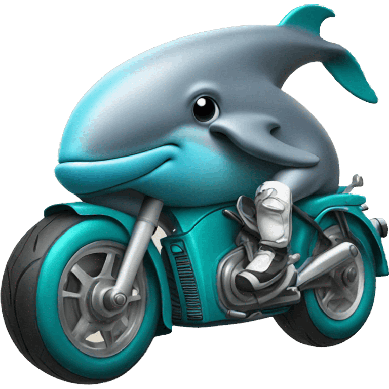 Dolphin on motorcycle  emoji