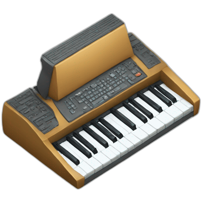 A computer with a music keyboard  emoji