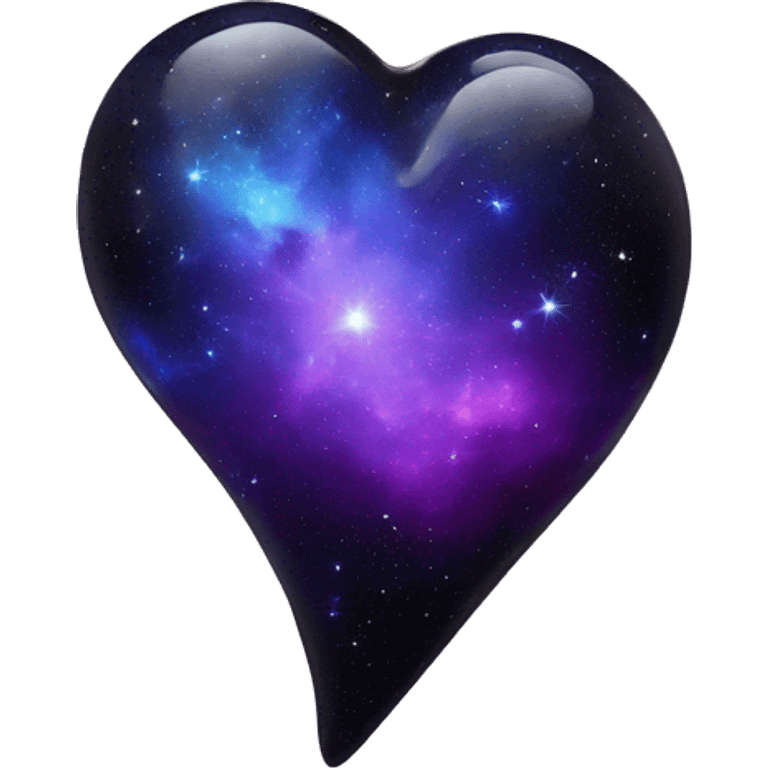 Black Galaxy heart that is blue and purple  emoji