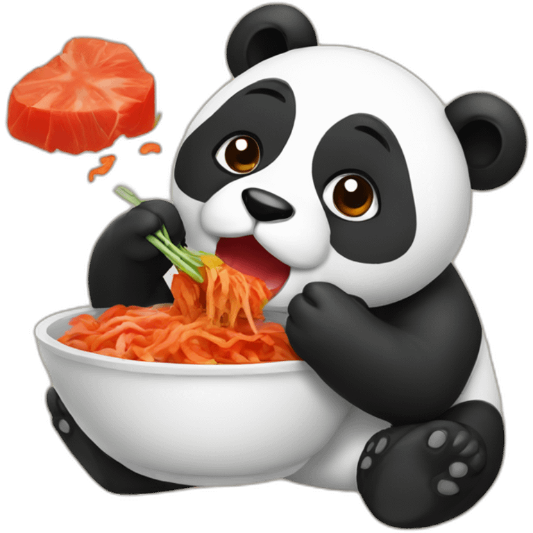 panda eating kimchi emoji