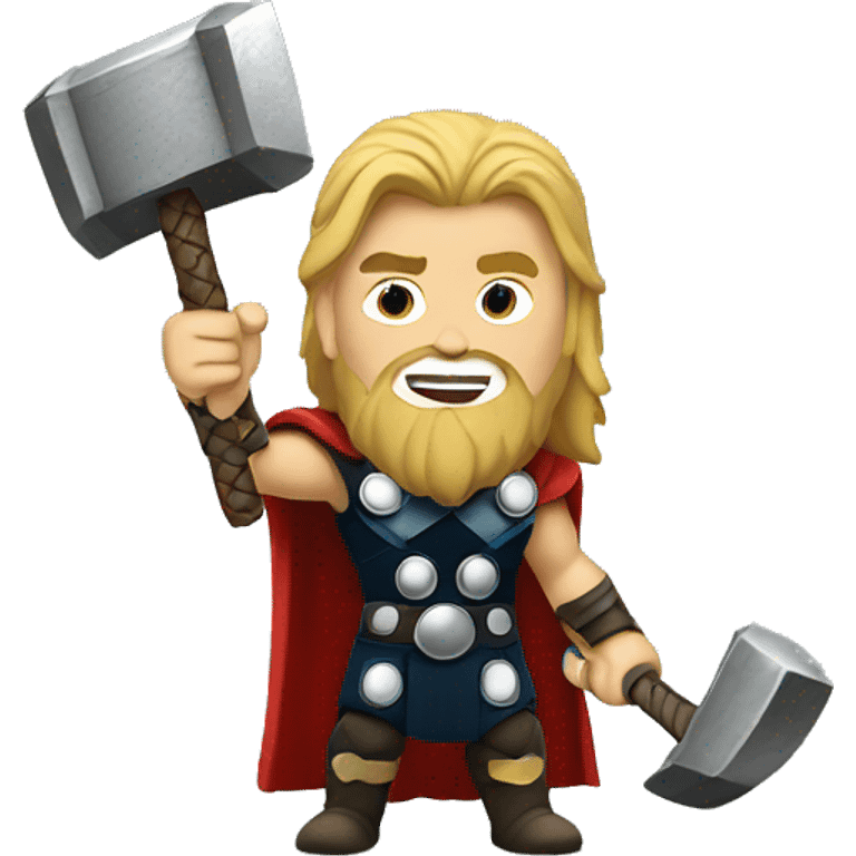 Thor with Hammer, standing emoji