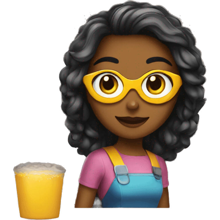 super hero girl restaurant emoji