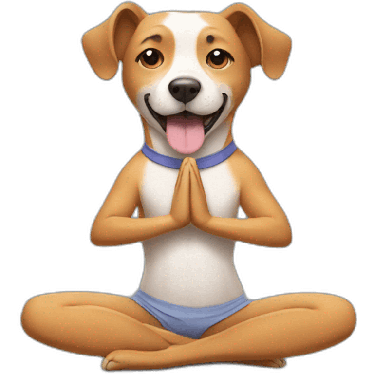 Dog doing yoga  emoji