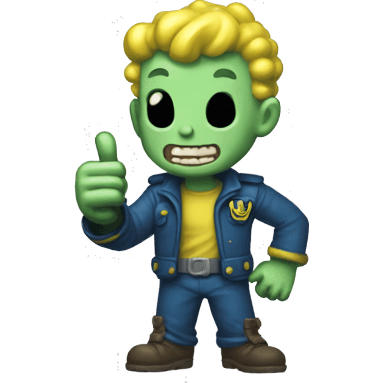 Vault boy ghoul cute thumbs up emoji