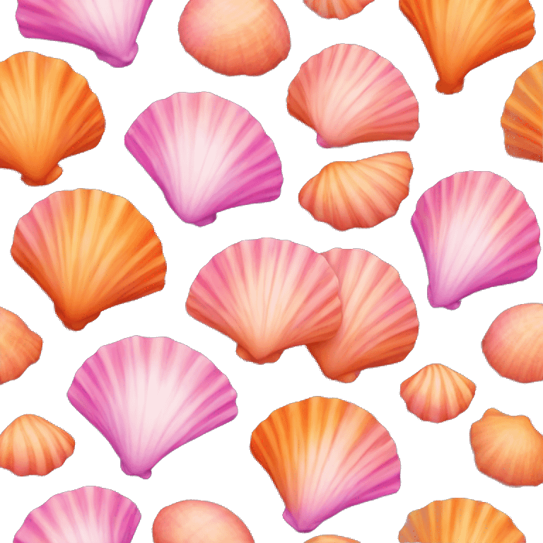 orange and pink seashells  emoji