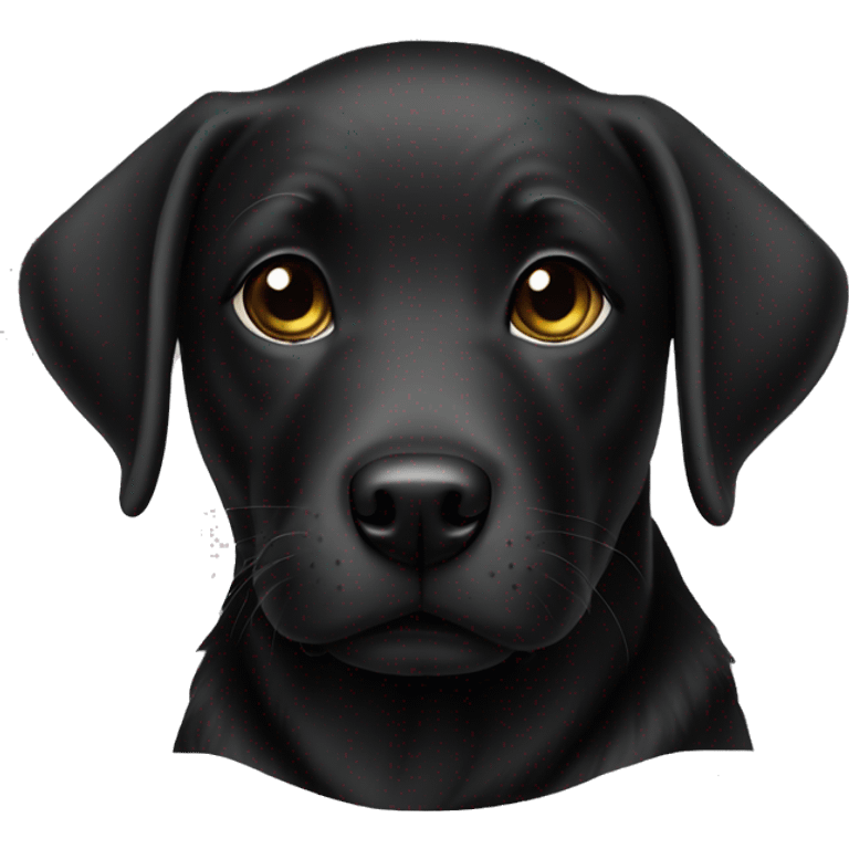 Girl Labrador Black  emoji