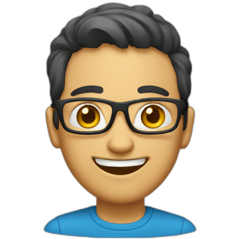 overly happy coder emoji