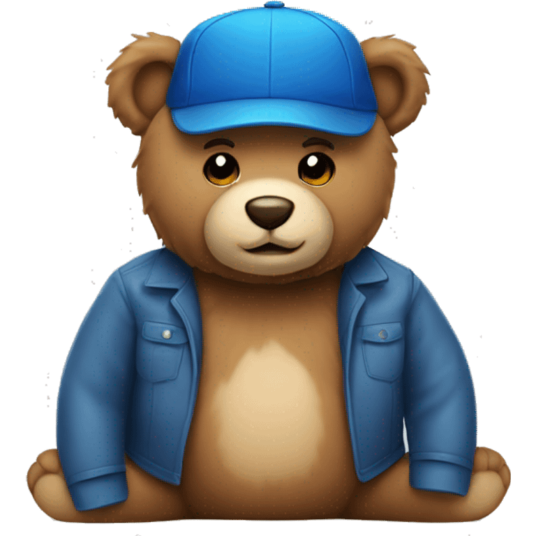 Teddy bear with a blue hat emoji