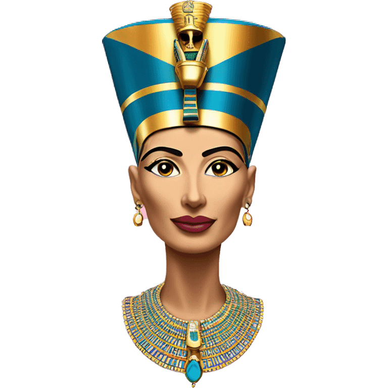 Queen Nefertiti having fun in 2024 phone neck pink emoji