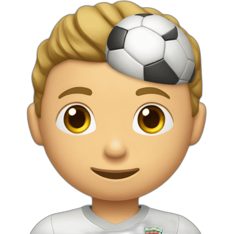 ronaldo entrain de jongler un ballon sur la tête emoji