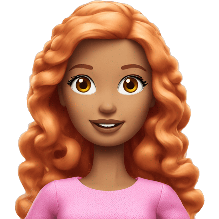 Beautiful Barbie ginger emoji