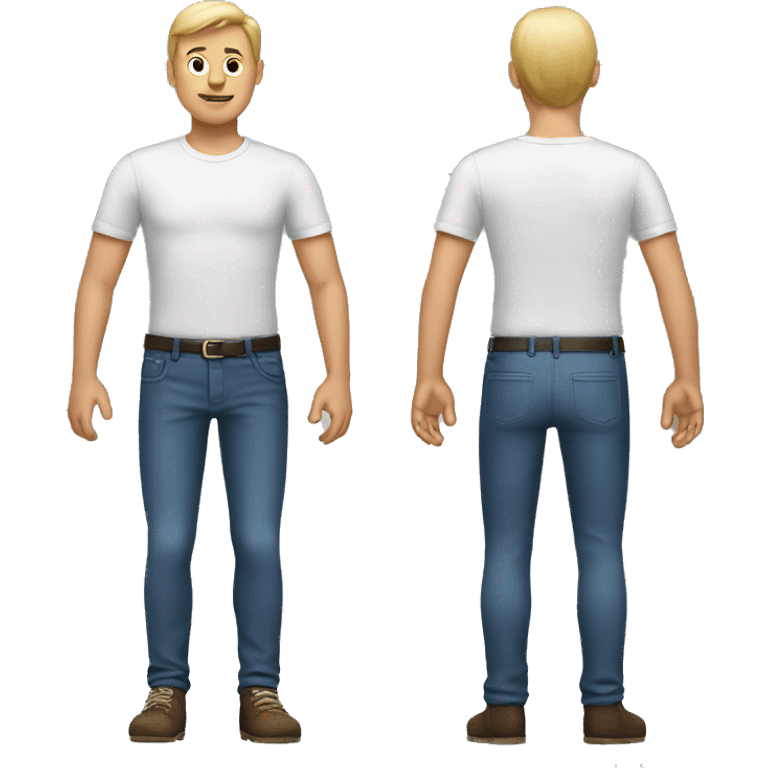 Man with Two hand and leg with black shoulder emoji