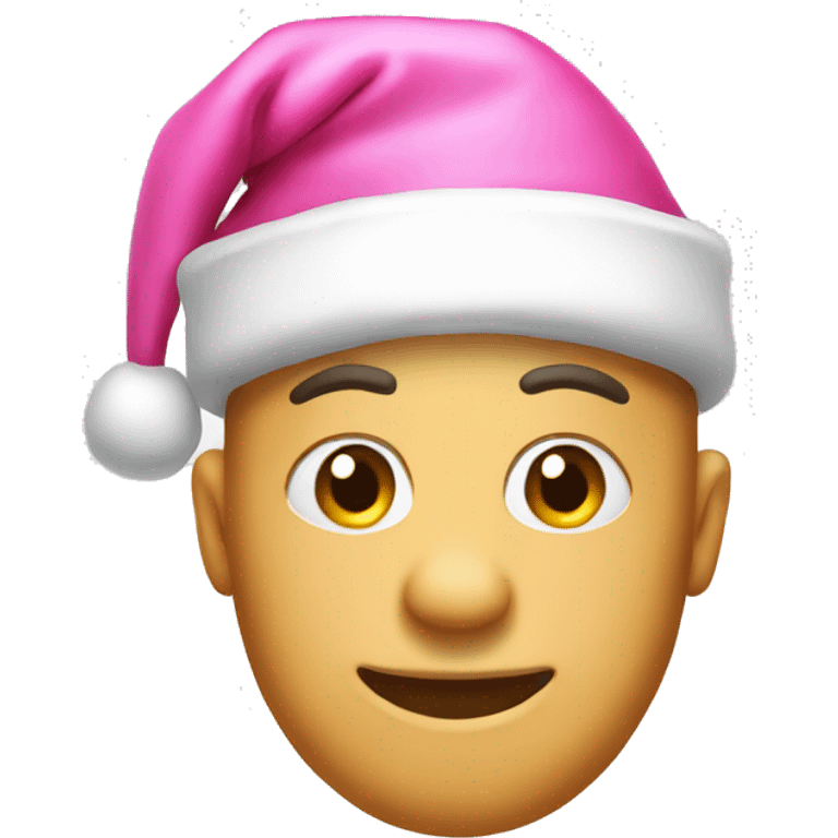 Pink Santa hat emoji