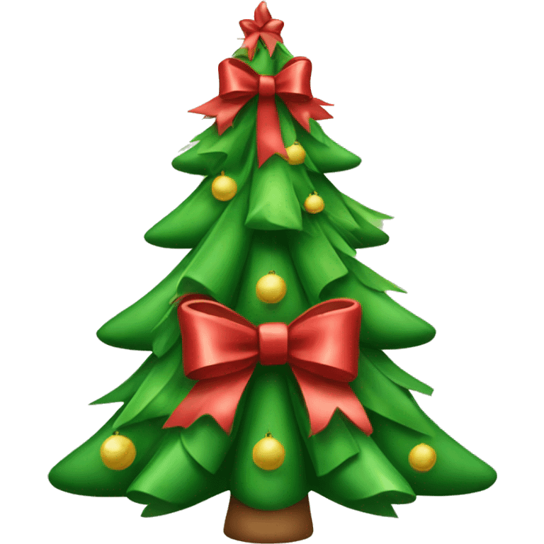 christmas tree with bows emoji