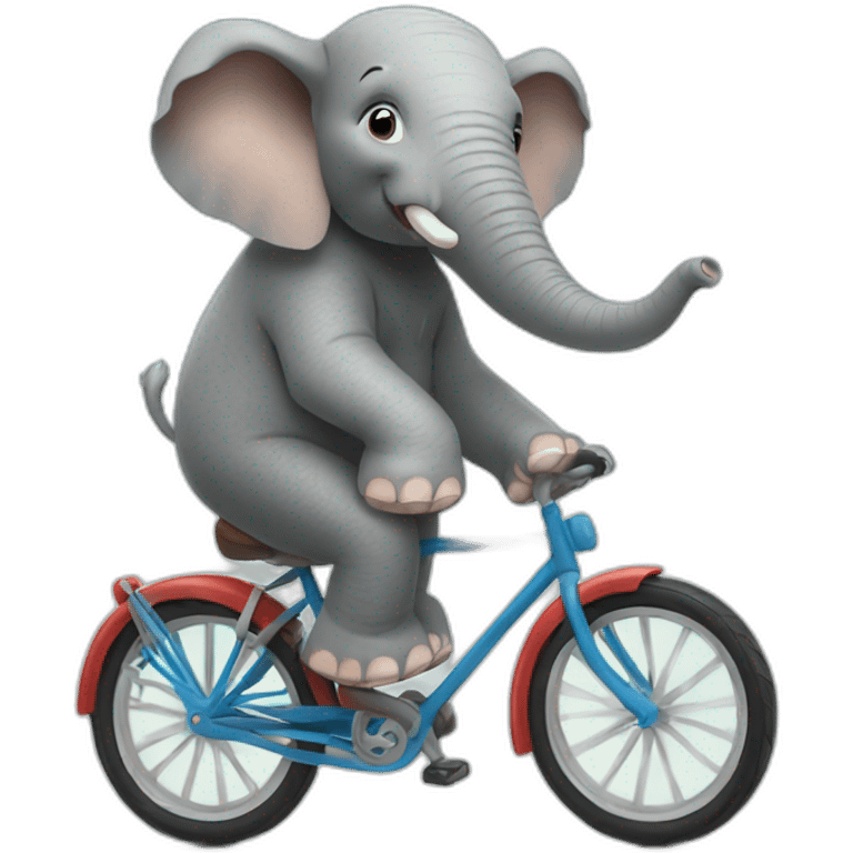 elephant riding a bike emoji