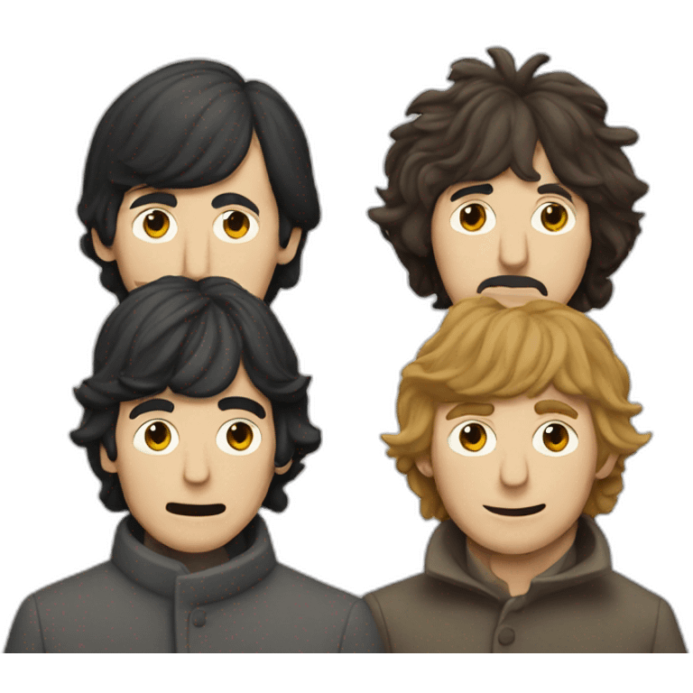 the Beatles four guys emoji