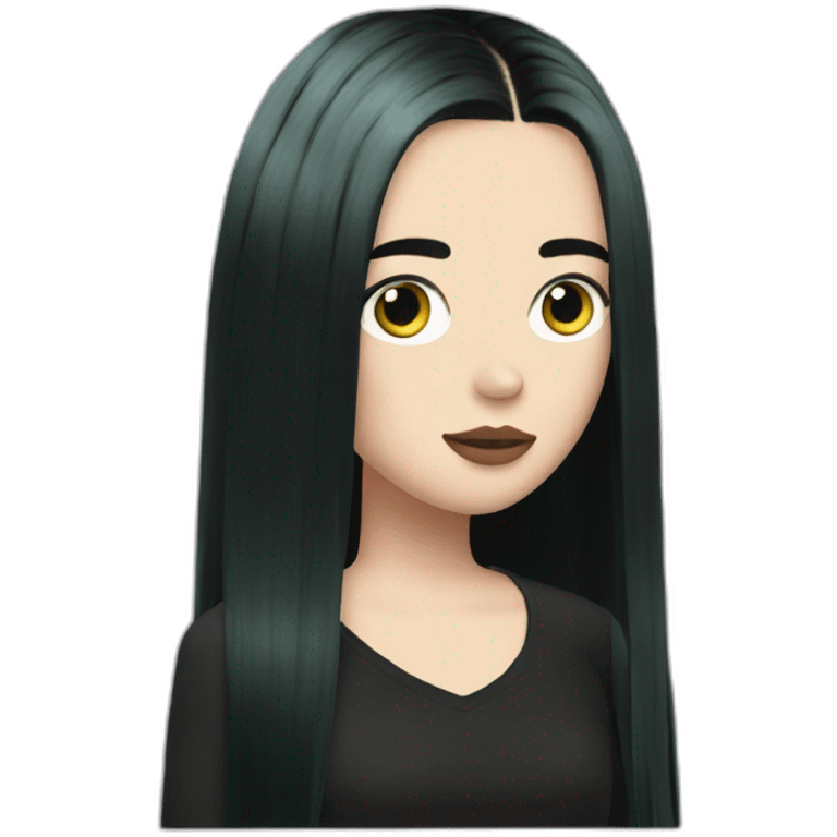 Billie eilish black hair emoji