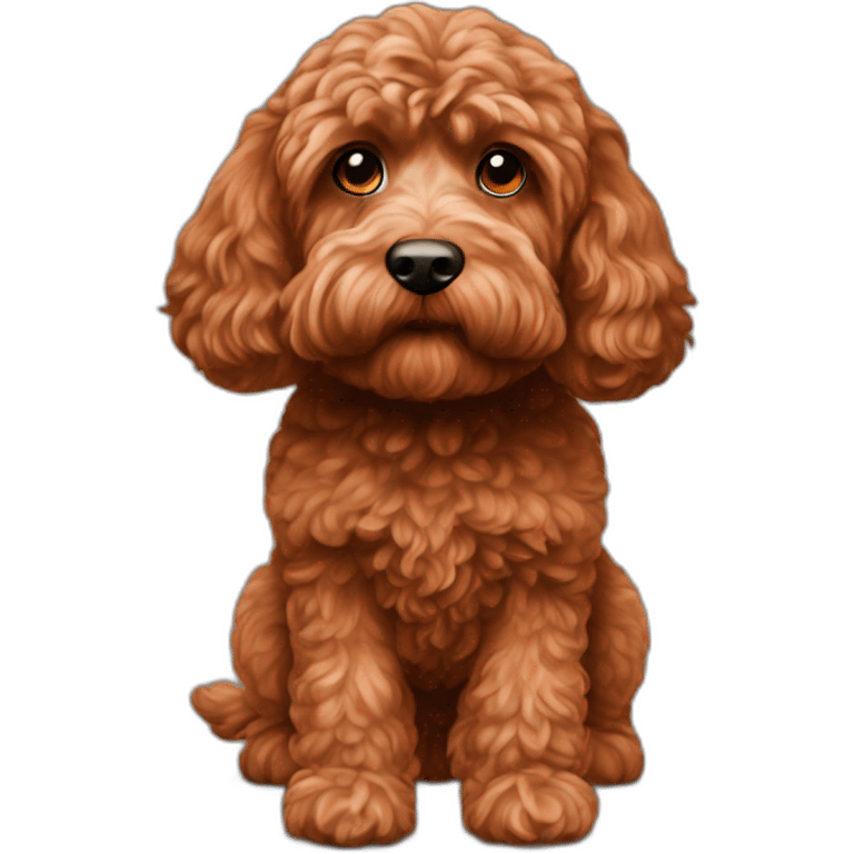 Reddish brown cockapoo side view emoji