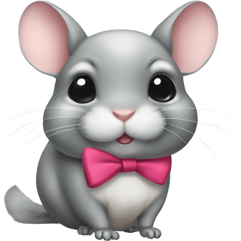 chinchilla with bow  emoji